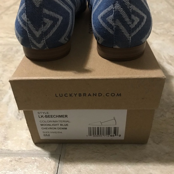 LUCKY BRAND DENIM POINTY TOE BALLET SIZE 8 - Picture 4 of 4